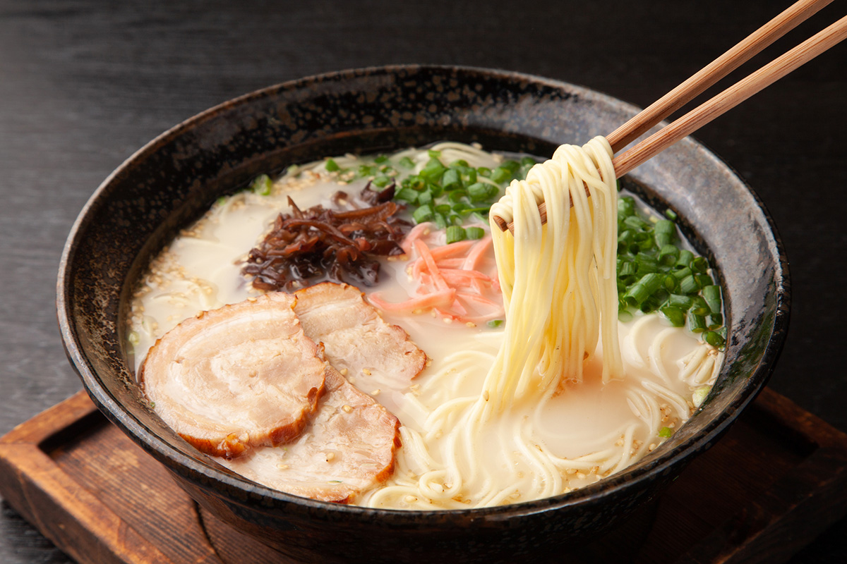 Hakata ramen tonkotsu bowl with noodles