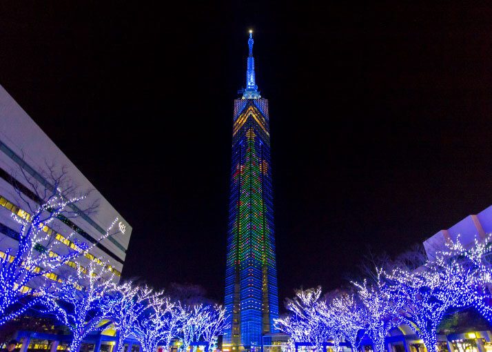 Fukuoka Tower steel lattice seaside