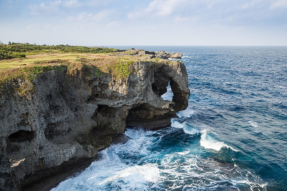 cape manzamo rocky cliffs okinawa