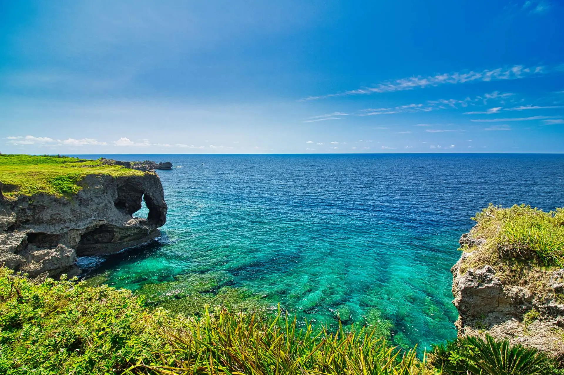 cape manzamo rocky cliffs okinawa